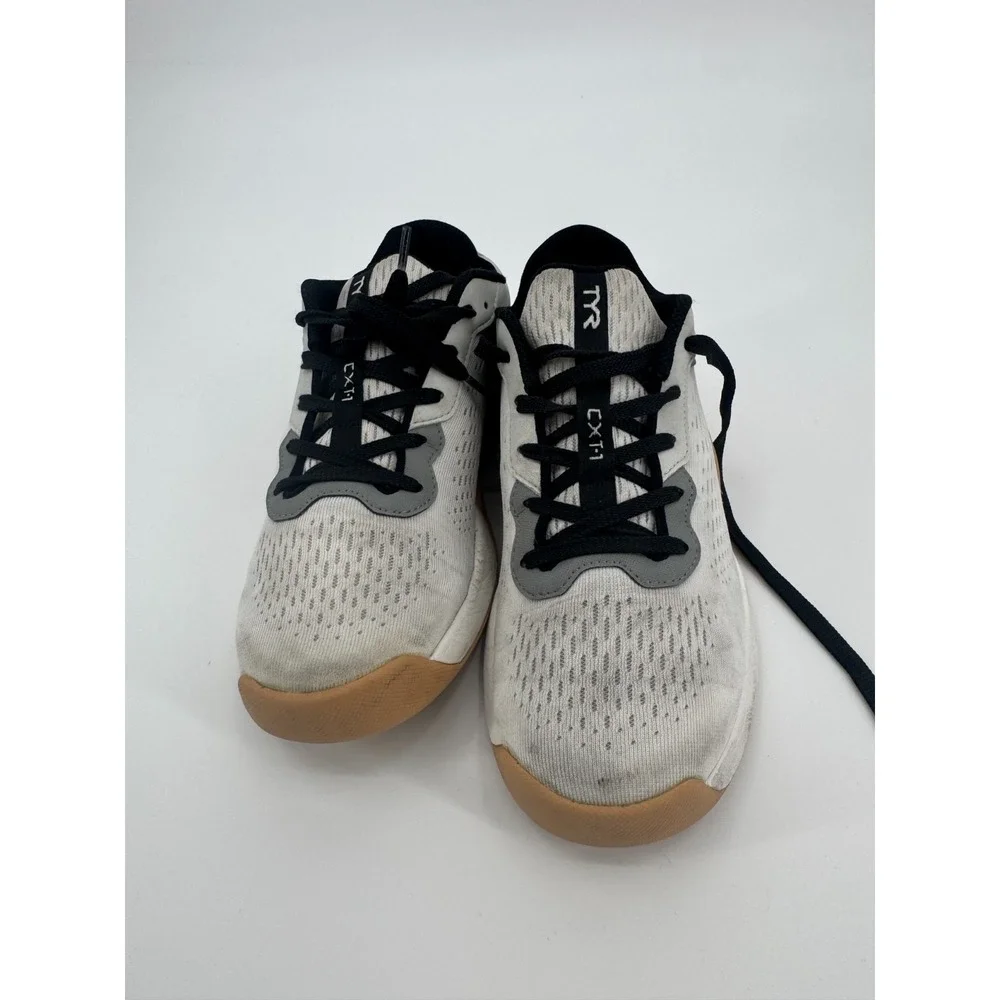 TYR‎ CXT-1 Trainer Unisex M6.5/W8 White Gum Round Toe Lace Up Athletic Shoes